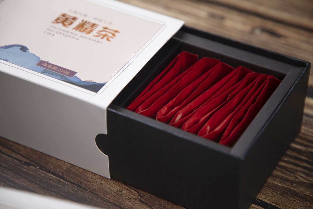 Huangjing Tea | Nine-Steam-Nine-Sun-Dry Traditional Craft | Authentic Jiuhua Mountain Ingredients | Taoist Tea Snack | Xiyi