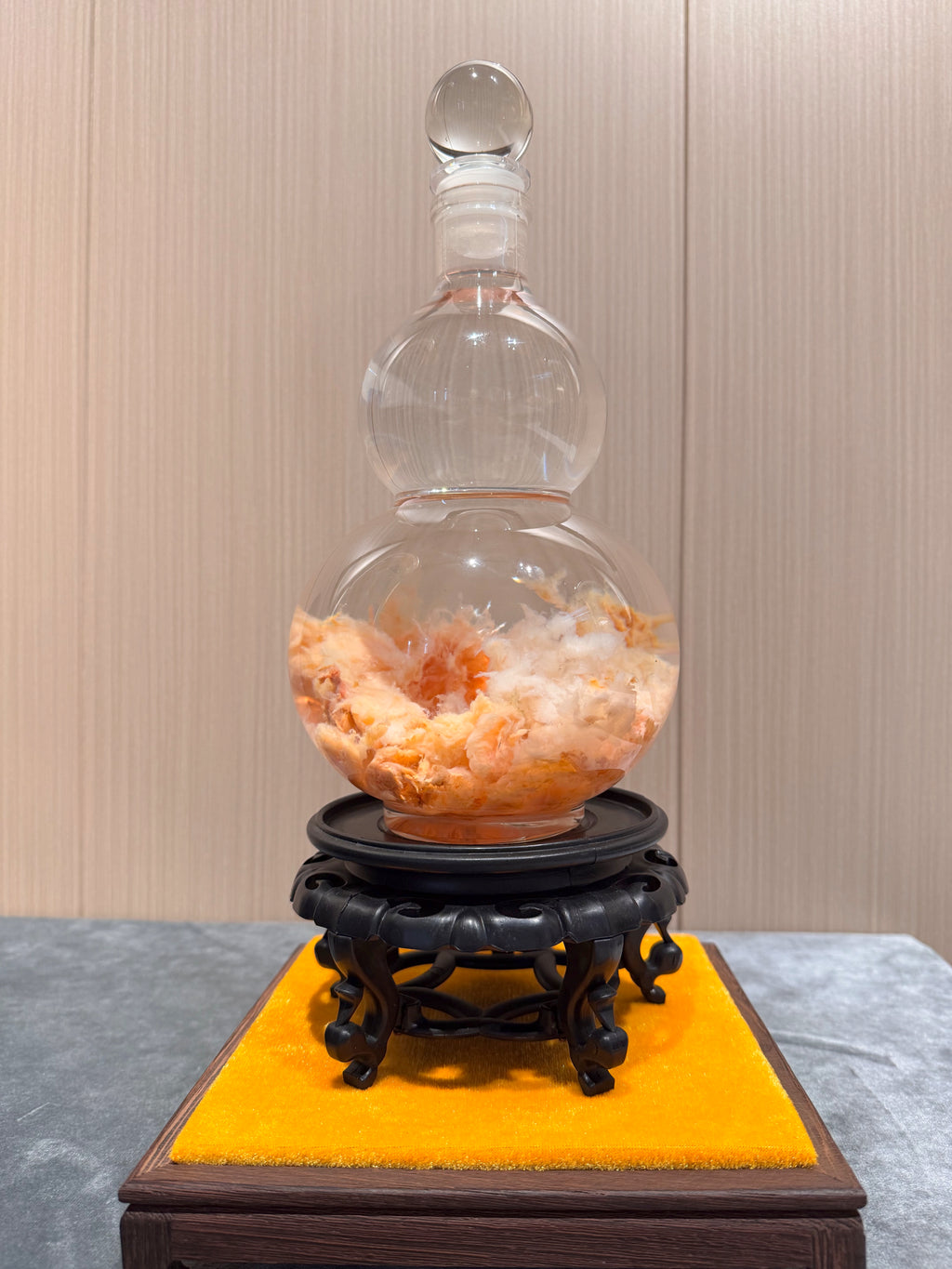 Jade Taisui Large Gourd Ornament | Taisui Star Lord Tabletop Offering | Kunlun Jade-Mineral Symbiosis | Taoist Cultural Display | Xiyi